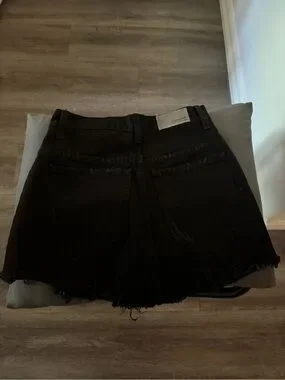 Carmar | Skirts | Carmar Black Denim Mini Skirt With Label Detail ...